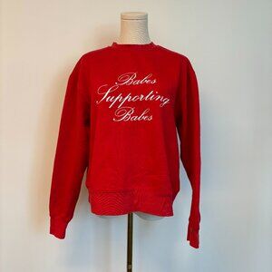 Brunette the Label Red Crewneck Sweatshirt